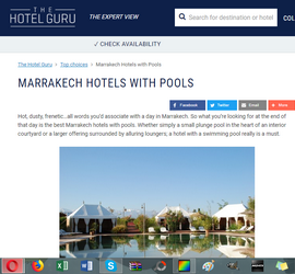 MARRAKECH HOTELS WITH POOLS