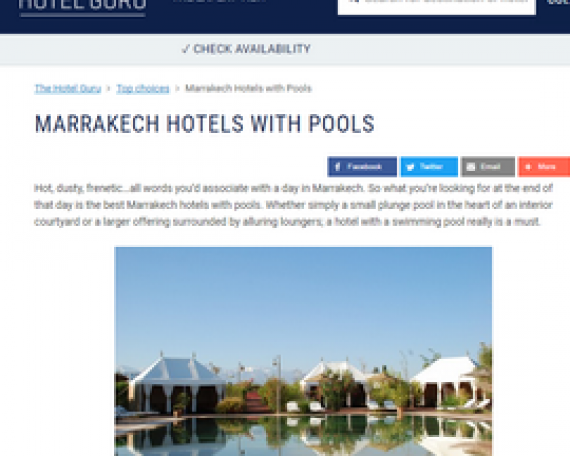 MARRAKECH HOTELS WITH POOLS